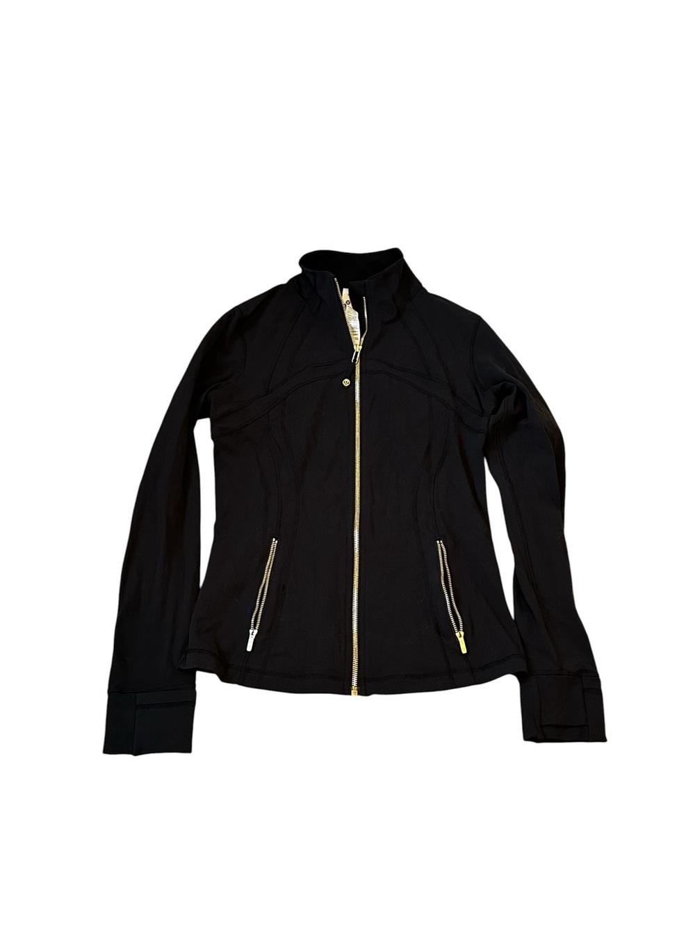 Lululemon Define Jacket Nulu Black & Gold Buttey Soft Stretch Athleisure Running